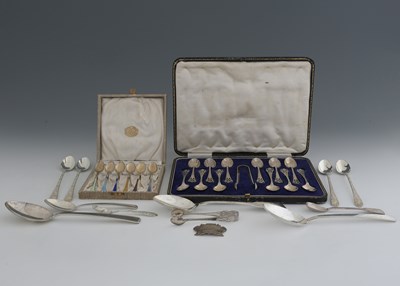 Lot 242 - A quantity of silver flatware, nineteenth...