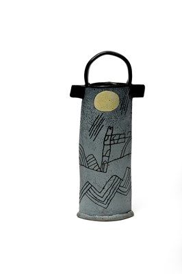 Lot 401 - John Maltby (1936-2020) tall vase with lug...