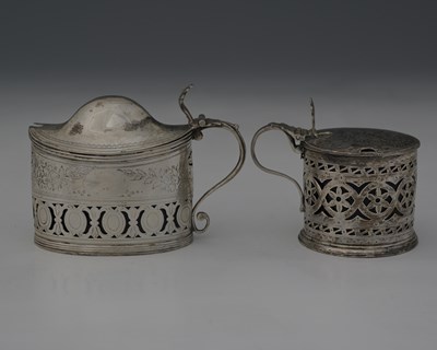 Lot 171 - Two eighteenth-century silver mustard pots, to...