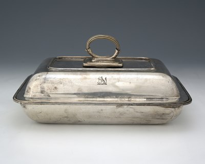 Lot 297 - An Edward VIII silver entree dish and cover,...