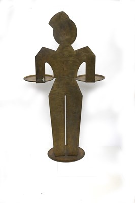 Lot 99 - An Austrian patinated brass floor standing...