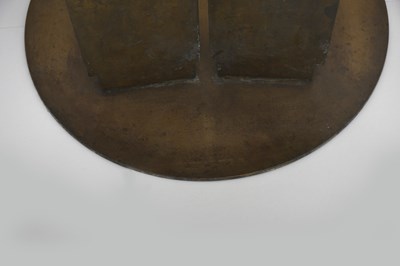 Lot 99 - An Austrian patinated brass floor standing...