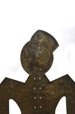 Lot 99 - An Austrian patinated brass floor standing...