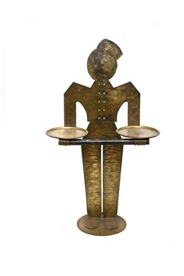 Lot 99 - An Austrian patinated brass floor standing...