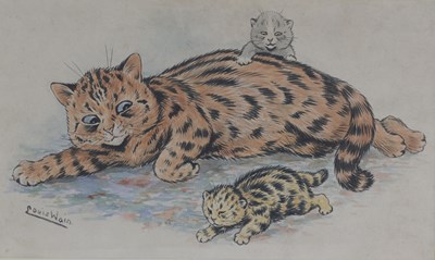 Lot 334 - Louis William Wain (British, 1860-1939),...