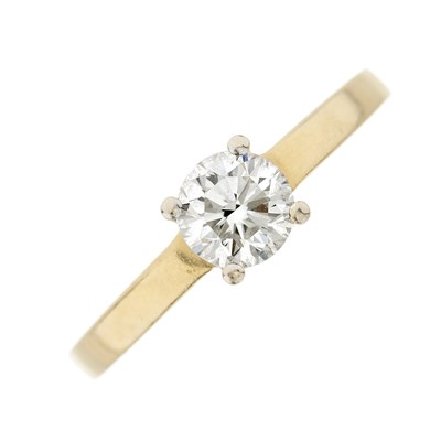 Lot 73 - An 18ct gold diamond single-stone ring