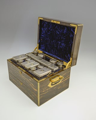 Lot 288 - A Victorian figured coromandel dressing box...