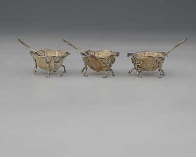 Lot 153 - A set of three Victorian silver novelty...