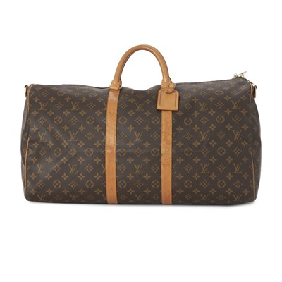 Lot 476 - Louis Vuitton, a monogram Keepall Bandouliere 55 luggage bag.