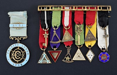 Lot 138 - Masonic Interest, a series of miniature silver...