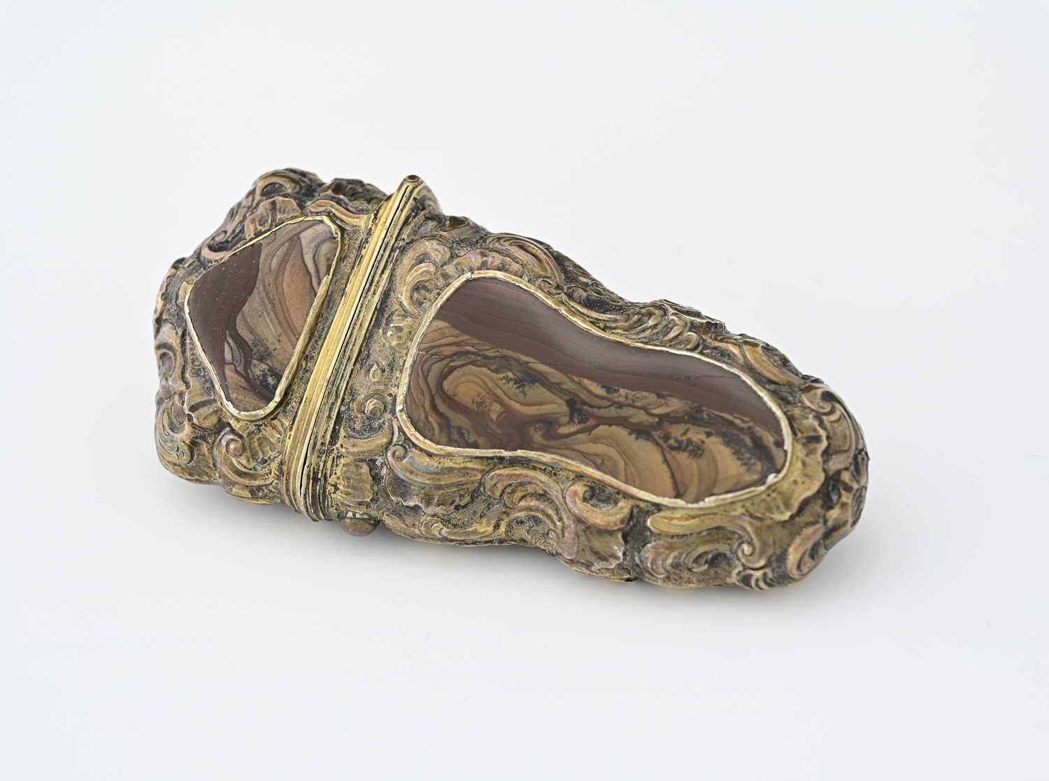 Lot 20 - A Rococo style gilt metal etui, likely...