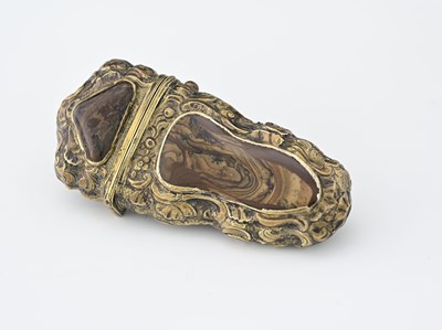 Lot 20 - A Rococo style gilt metal etui, likely...