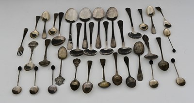 Lot 127 - A group of silver spoons, to include a set of...