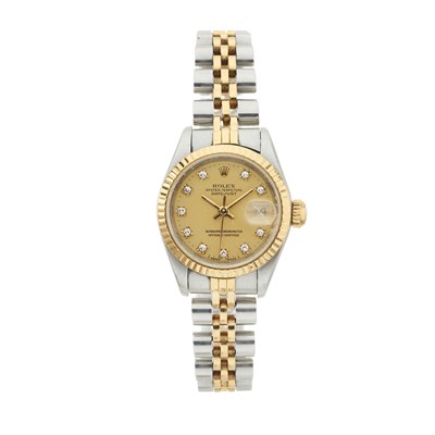 Lot 227 - Rolex, a bi-metal Oyster Perpetual Lady Datejust 26 bracelet watch