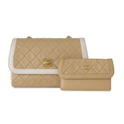 Lot 257 - Chanel, a vintage Diana Flap handbag with purse.