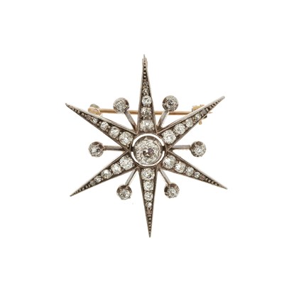 Lot 6 - A late Victorian silver and gold, old-cut...