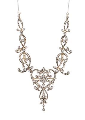 Lot 18 - A late Victorian gold and silver, old and rose-...