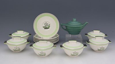 Lot 587 - Keith Murray for Wedgwood, a set of Art Deco...