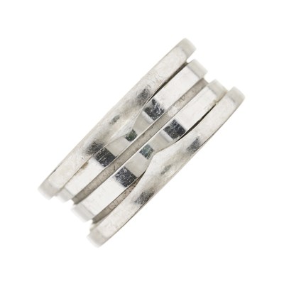 Lot 135 - Bulgari, an 18ct white gold B.Zero1 band ring
