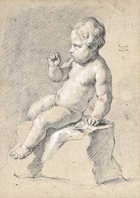 Lot 200 - Follower of Jacob de Wit, a putto seated on a...
