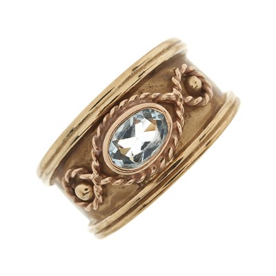 Lot 76 - Clogau, a 9ct gold single-stone band ring,...