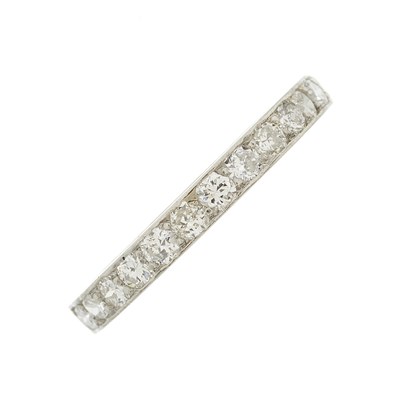 Lot 84 - A mid 20th century platinum circular-cut...