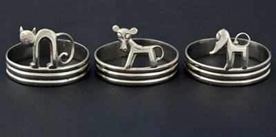 Lot 100 - Karl Hagenauer, three Art Deco chromed brass...