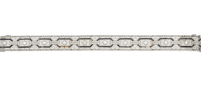 Lot 96 - A mid 20th century platinum, vari-cut diamond...