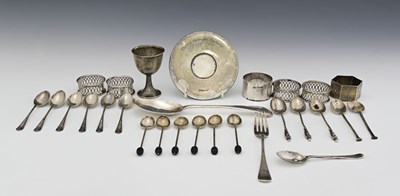Lot 249 - A group of hallmarked English silver,...