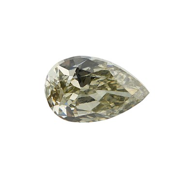 Lot 110 - A pear-shape Fancy Gray-Yellowish Green...