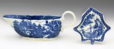 Lot 642 - Caughley, two items of blue and white printed...