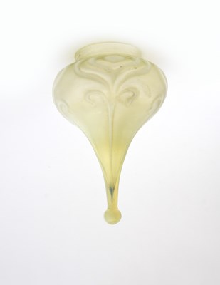Lot 383 - A John Walsh Walsh vaseline glass teardrop...