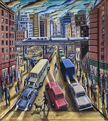 Lot 303 - P. J. Crook (British, 1945), Metropolis,...