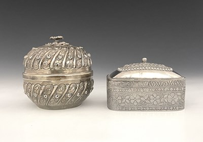 Lot 216 - A twentieth-century silver-coloured metal bowl...