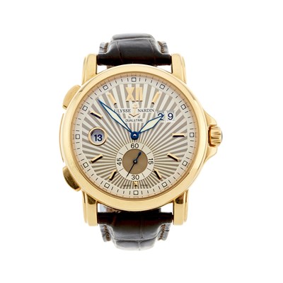 Lot 204 - Ulysse Nardin, an 18ct gold Dual Time wrist...