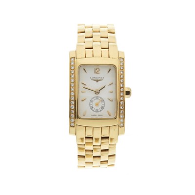 Lot 223 - Longines, an 18ct gold Dolce Vita bracelet...