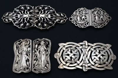 Lot 307 - A late Victorian Art Nouveau cast silver...