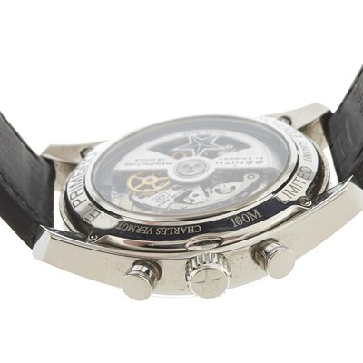 Lot 249 - Zenith, a limited edition stainless steel El...