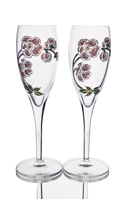Lot 724 - Emile Galle for Perrier Jouet, a pair of Belle...