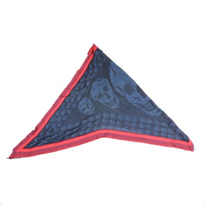 Lot 238 - Alexander McQueen, a wool triangle Skull scarf,...