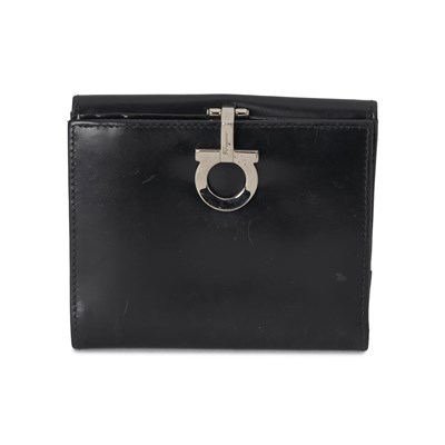 Lot 412 - Salvatore Ferragamo, a Gancini bifold compact wallet.