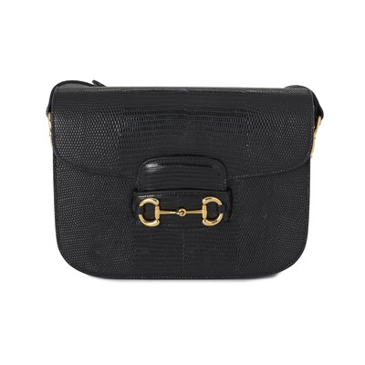 Lot 420 - Gucci, a Horsebit 1955 lizard medium shoulder bag.