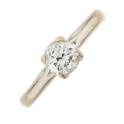 Lot 221 - An 18ct gold brilliant-cut diamond single-stone ring