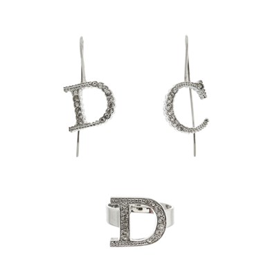 Lot 297 - Christian Dior, a rhinestone embellished logo...