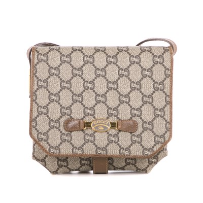 Lot 335 - Gucci, a GG Plus supreme handbag, crafted from...