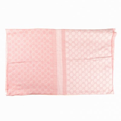 Lot 356 - Gucci, a jacquard GG long scarf, featuring a...