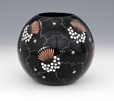Lot 215 - Michel Herman, an Art Deco enamelled black...