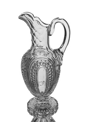 Lot 170 - A Victorian Stourbridge cut glass claret jug,...