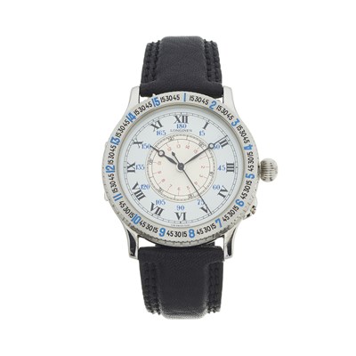 Lot 202 - Longines, a stainless steel Hour Angle wrist watch