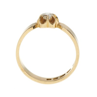 Lot 3 - An early 20th century 18ct gold brilliant-cut diamond single stone ring
